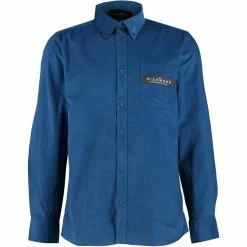 John Richmond Blue Corduroy Casual Shirt