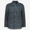 Wear London Navy & Green Flannel Check Shacket