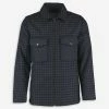 Wear London Navy Check Zip Front Shacket