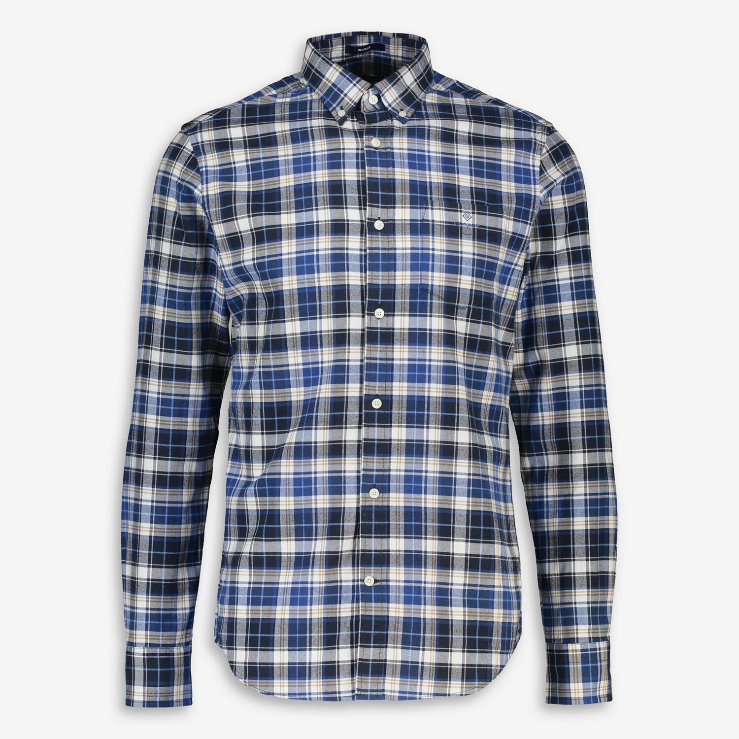 Gant Blue & White Plaid Casual Shirt 1 Gant Blue & White Plaid Casual Shirt