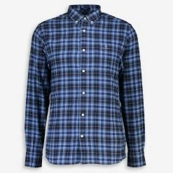 Gant Blue & Navy Check Flannel Shirt