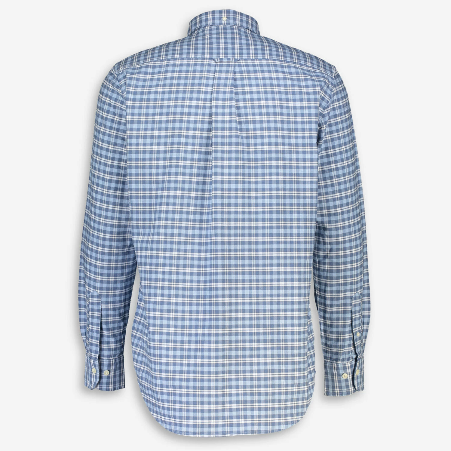 Gant Blue Checkered Oxford Shirt 2 Gant Blue Checkered Oxford Shirt - Image 2