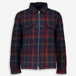 Gant Red & Navy Checkered Wool Jacket