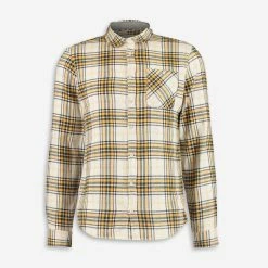 Blend Yellow Checkered Long Sleeve Casual Shirt