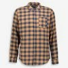 Jack & Jones Brown & Blue Checkered Flannel Shirt