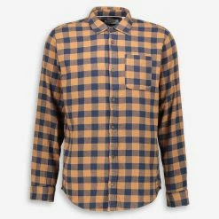 Jack & Jones Brown & Blue Checkered Flannel Shirt