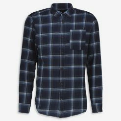 Jack & Jones Blue Checkered Flannel Shirt