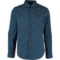 Ben Sherman Dark Blue Checkered Long Sleeve Casual Shirt