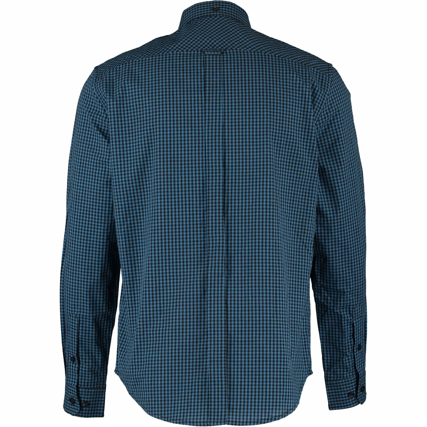 Ben Sherman Dark Blue Checkered Long Sleeve Casual Shirt 2 Ben Sherman Dark Blue Checkered Long Sleeve Casual Shirt - Image 2