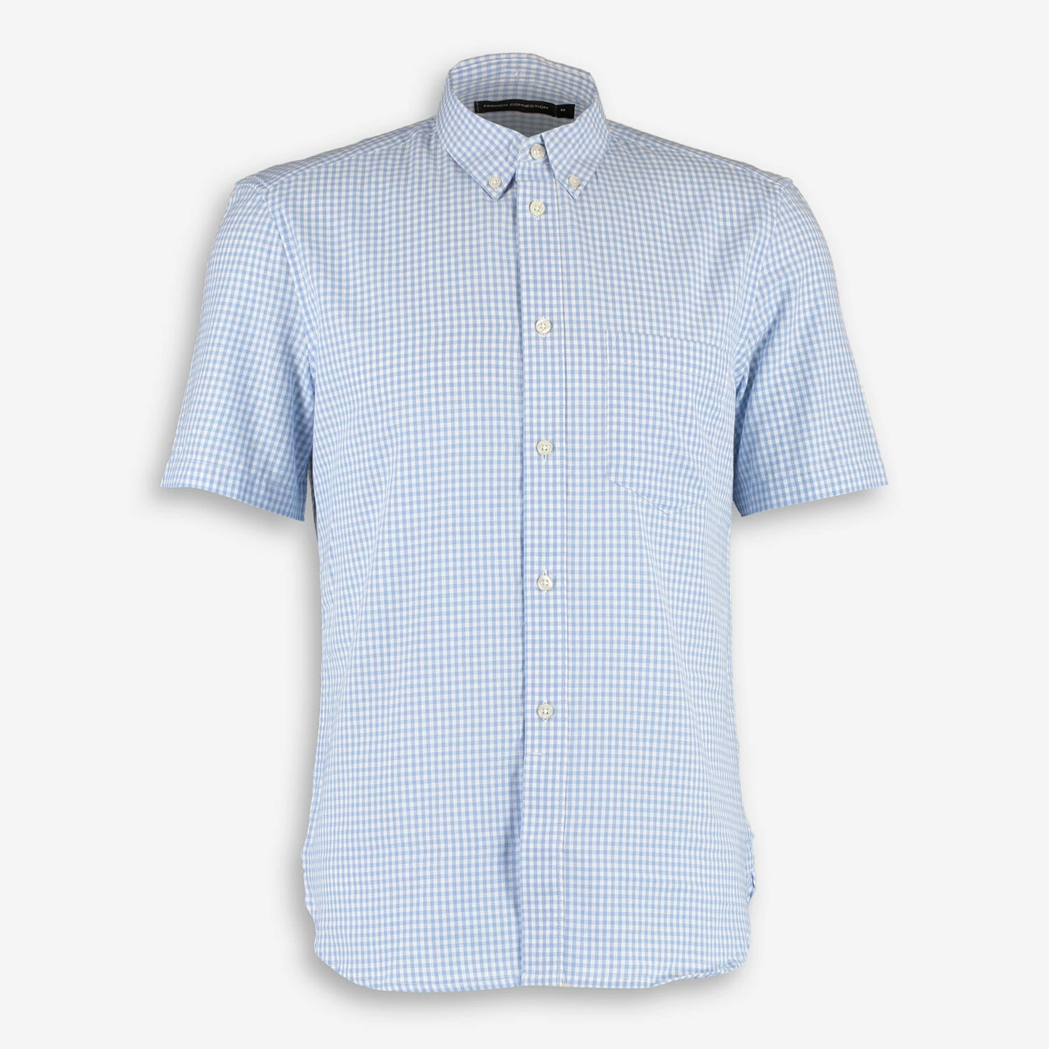 French Connection Blue Checked Shirt 1 French Connection Blue Checked Shirt
