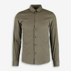 Lindbergh Khaki Green Fine Corduroy Shirt