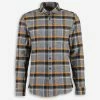 Lindbergh White Grey & Yellow Checked Casual Shirt