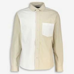 Paid In Full White & Off White Chester Corduroy Casual Shirt