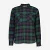 Ocean Laundry Green & Navy Check Shacket
