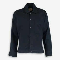 Folk Navy Brushed Lightweight Shacket