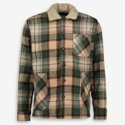 Percival Green & Tan Checkered Shacket