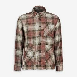 Percival Brown & White Woven Shacket