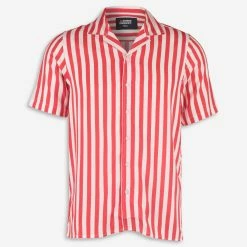 Denim Project Red & White Stripe Shirt