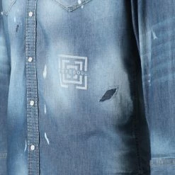 Freesoul Blue Austin Washed Denim Shirt -Men's Casual Shirts Store 47359278 large wl 03