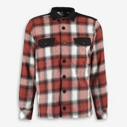 Guide London Rust Checked Shacket