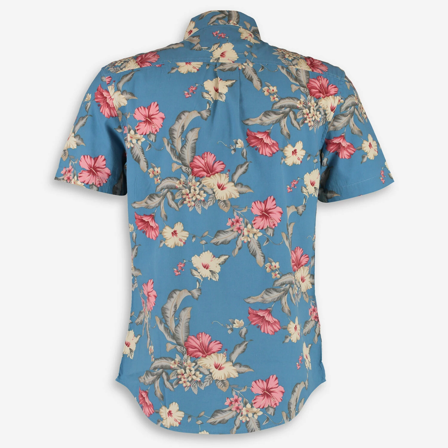 Penguin Blue Floral Short Sleeve Shirt 2 Penguin Blue Floral Short Sleeve Shirt - Image 2