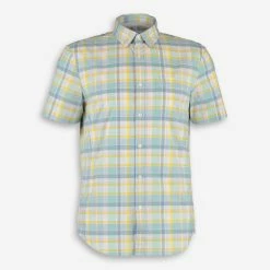 Penguin Blue & Yellow Plaid Short Sleeve Shirt
