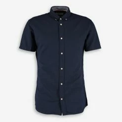 Jack & Jones Navy Short Sleeve Shirt