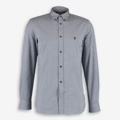 French Connection Marine Blue Branded Long Sleeve Casual Shirt