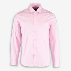 Savile Row Pink Cotton Slim Fit Casual Shirt