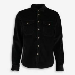 Curated Utility Black Corduroy Overshirt