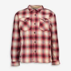 Fenchurch Red & Cream Check Shacket