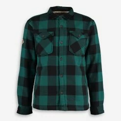 Fenchurch Green & Black Checked Overshirt