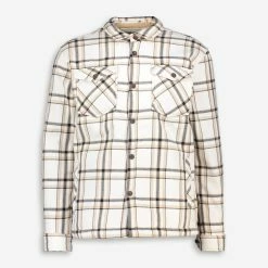 Fenchurch Beige Checked Shacket
