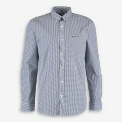 Ben Sherman Navy Blue Gingham Long Sleeve Casual Shirt