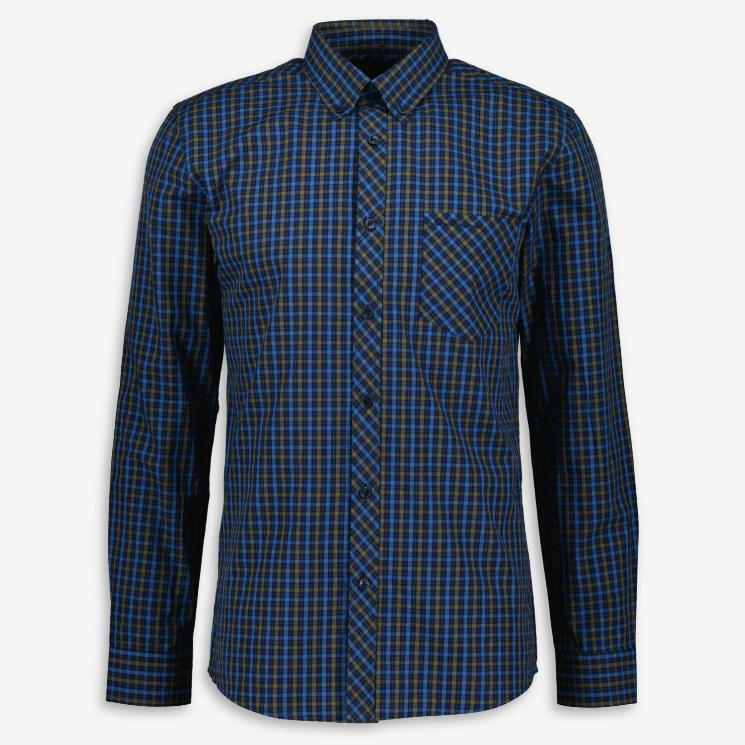 Ben Sherman Blue Checked Classic Shirt 1 Ben Sherman Blue Checked Classic Shirt