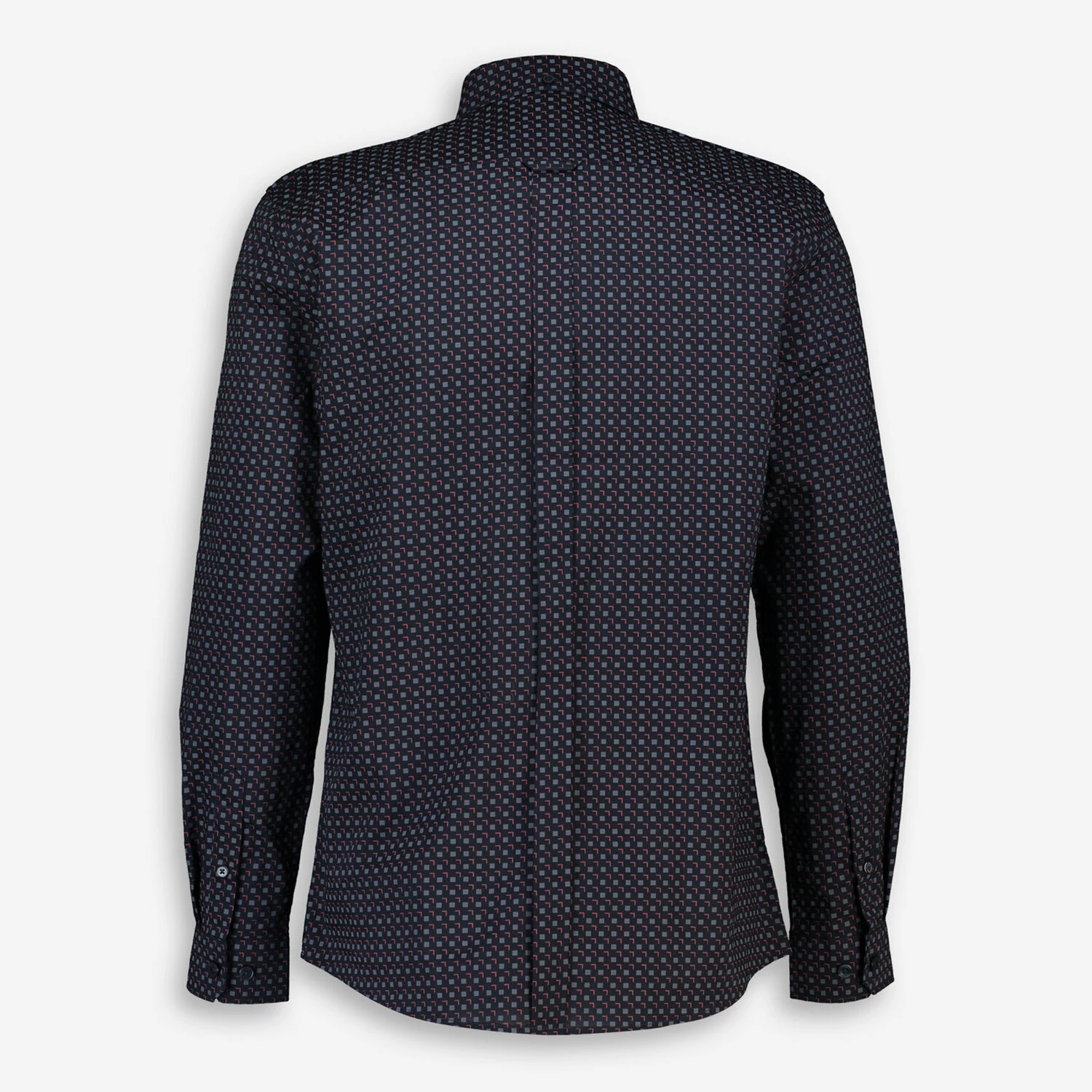 Ben Sherman Navy Square Patterned Shirt 2 Ben Sherman Navy Square Patterned Shirt - Image 2