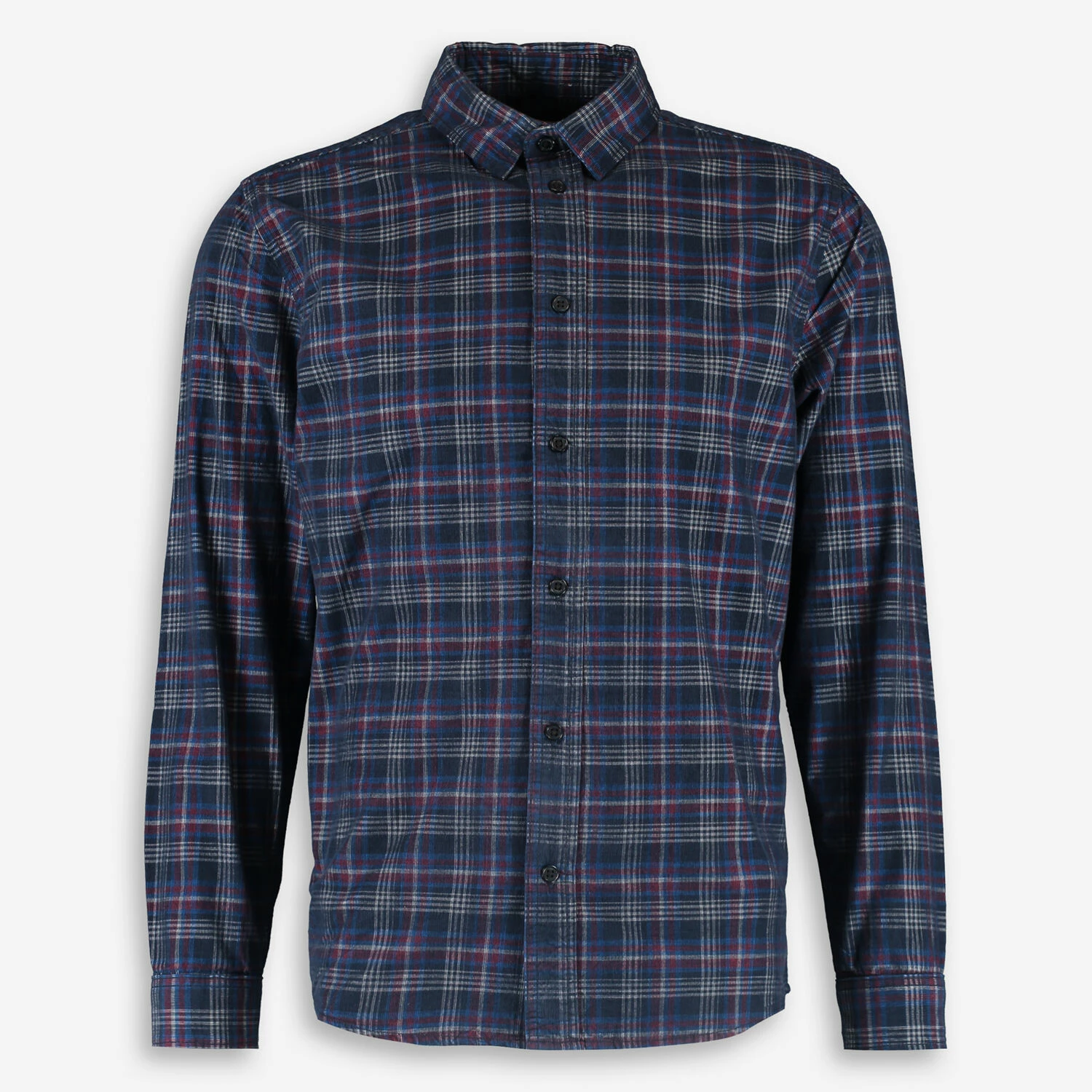 Paid In Full Navy Checked Long Sleeve Casual Shirt 1 Paid In Full Navy Checked Long Sleeve Casual Shirt