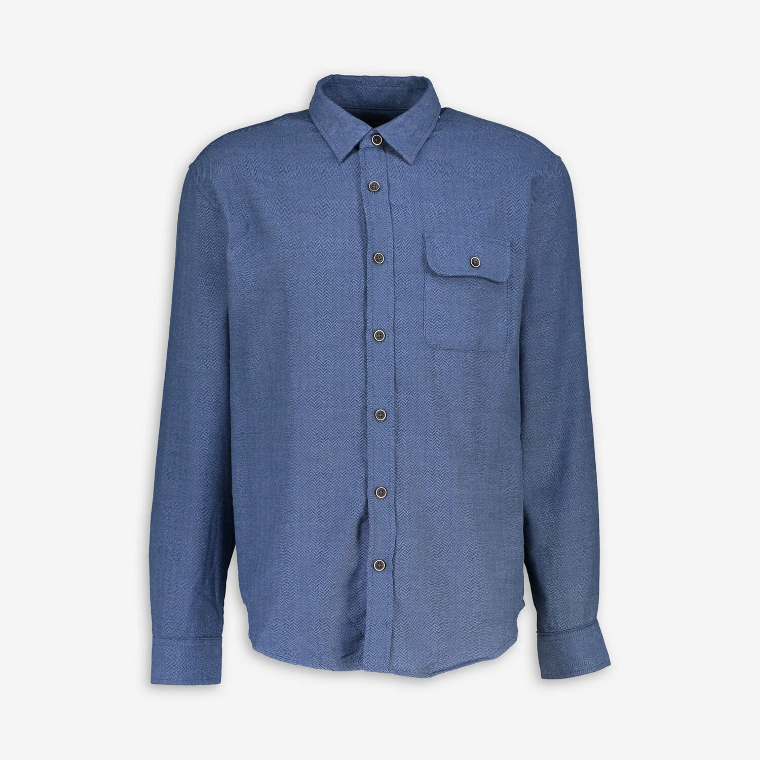Ben Sherman Blue Herringbone Classic Shirt 1 Ben Sherman Blue Herringbone Classic Shirt