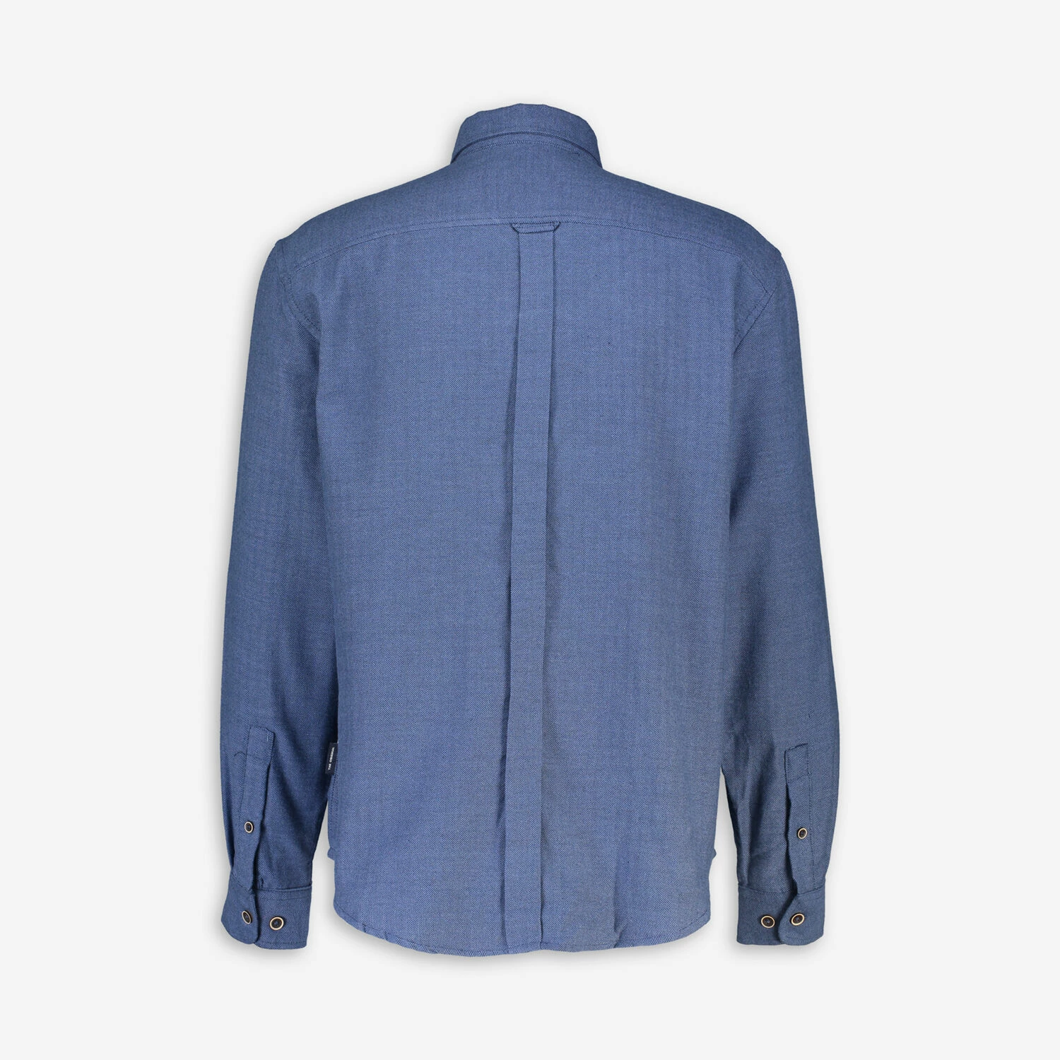 Ben Sherman Blue Herringbone Classic Shirt 2 Ben Sherman Blue Herringbone Classic Shirt - Image 2