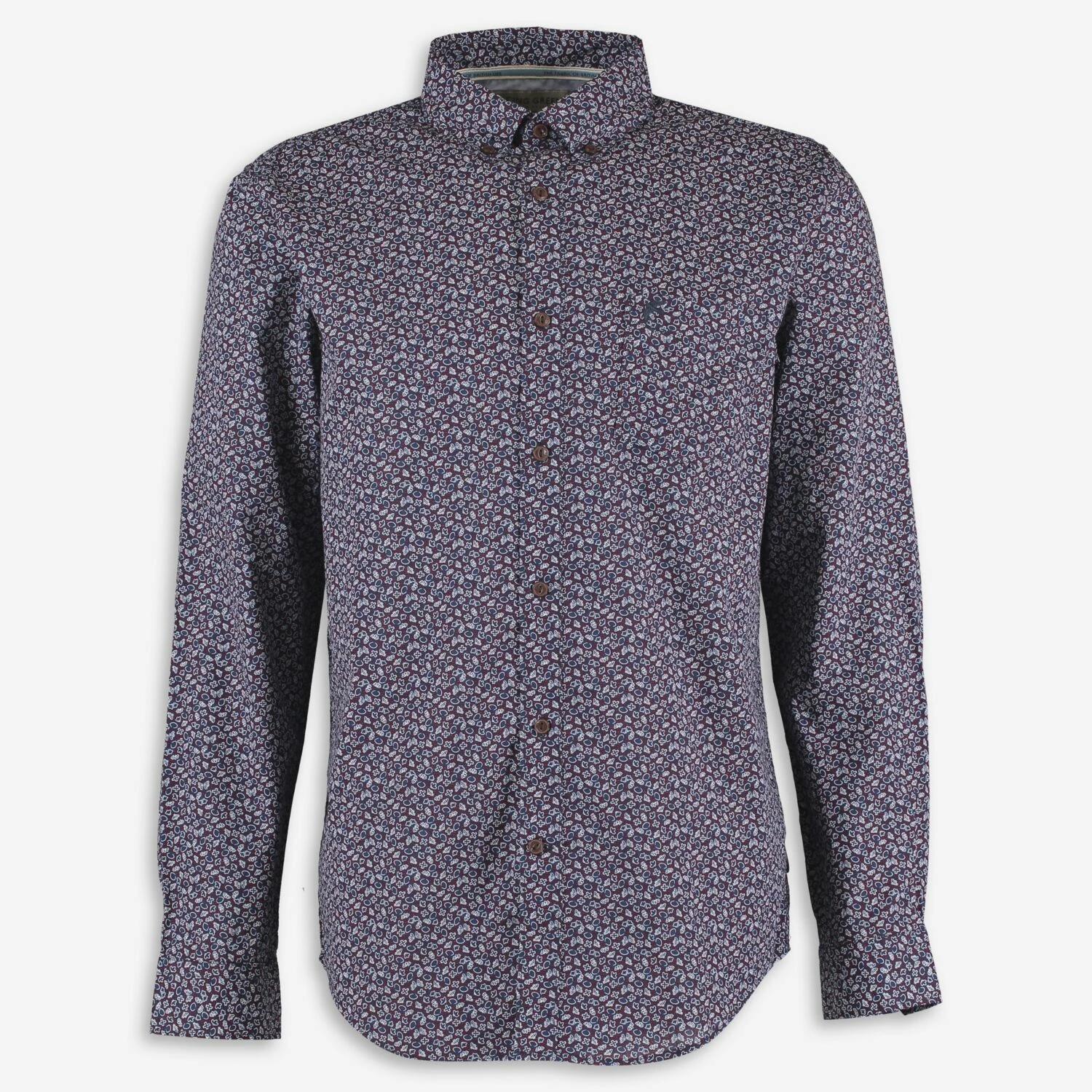 Racing Green Navy & Red Patterned Shirt 1 Racing Green Navy & Red Patterned Shirt