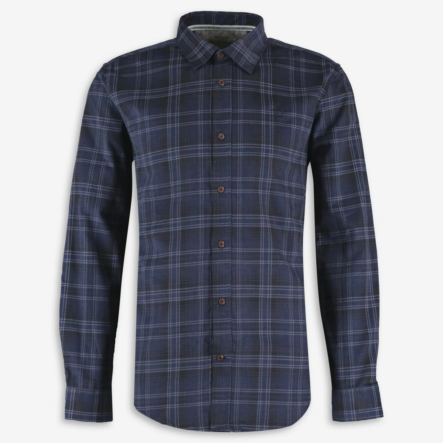 Racing Green Blue Checked Corduroy Shirt 1 Racing Green Blue Checked Corduroy Shirt