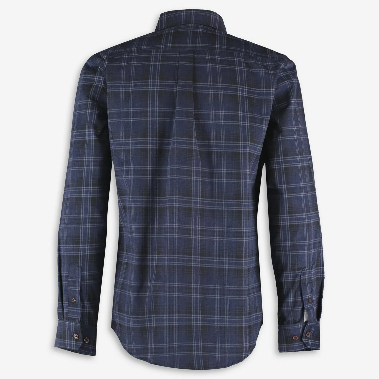 Racing Green Blue Checked Corduroy Shirt 2 Racing Green Blue Checked Corduroy Shirt - Image 2