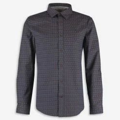 Racing Green Navy Winter Floral Shirt