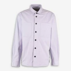 Curated Lilac Button Front Overshirt