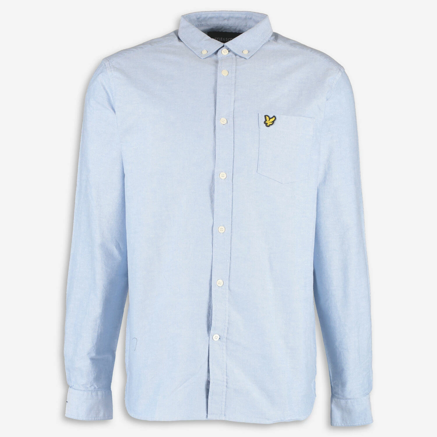 Lyle & Scott Blue Oxford Logo Shirt 1 Lyle & Scott Blue Oxford Logo Shirt