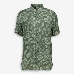 Quiksilver Green Floral Casual Shirt