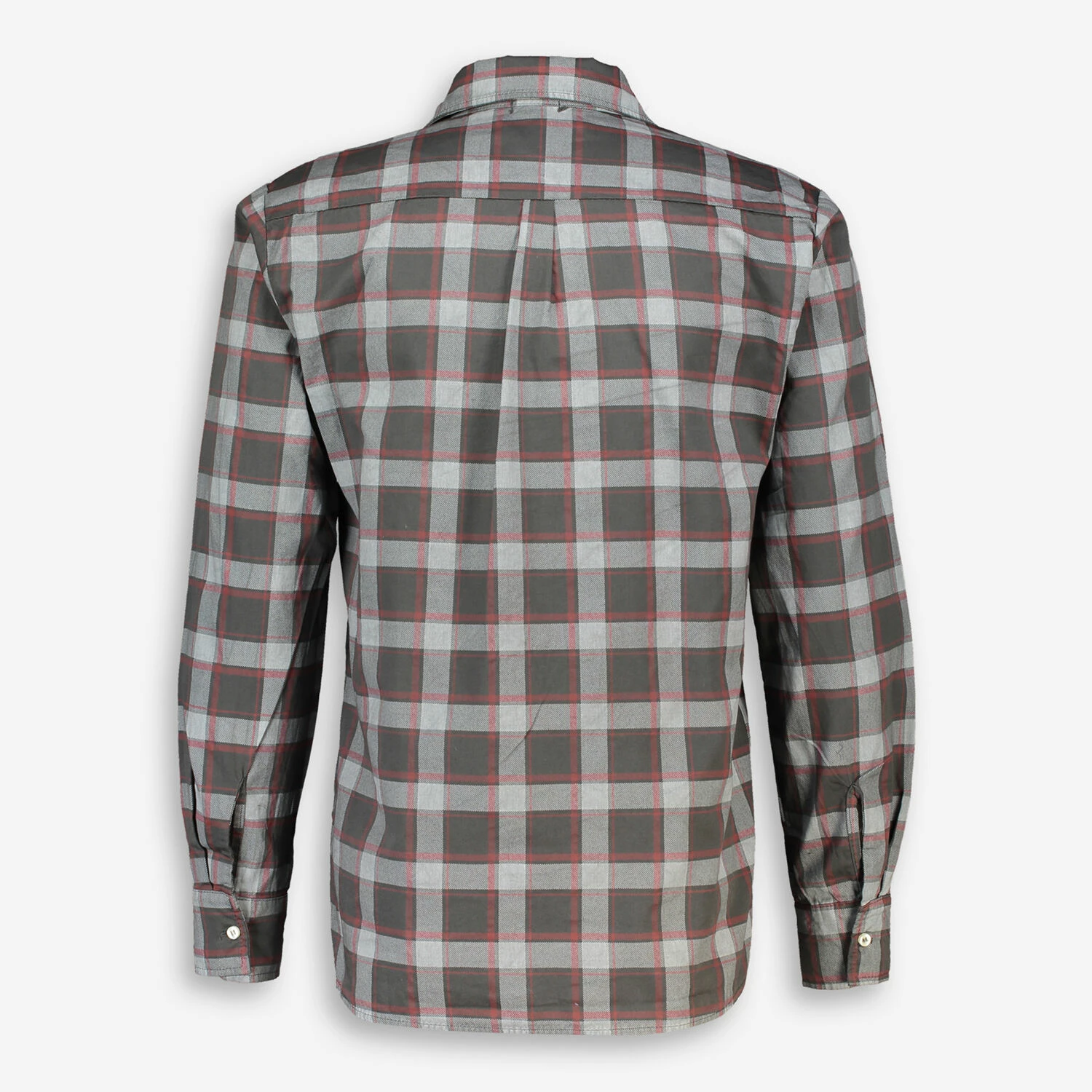 M.I.D.A Graphite & Red Check Shirt 2 M.I.D.A Graphite & Red Check Shirt - Image 2