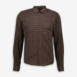 I Navili Milano Grey & Brown Checkered Shirt