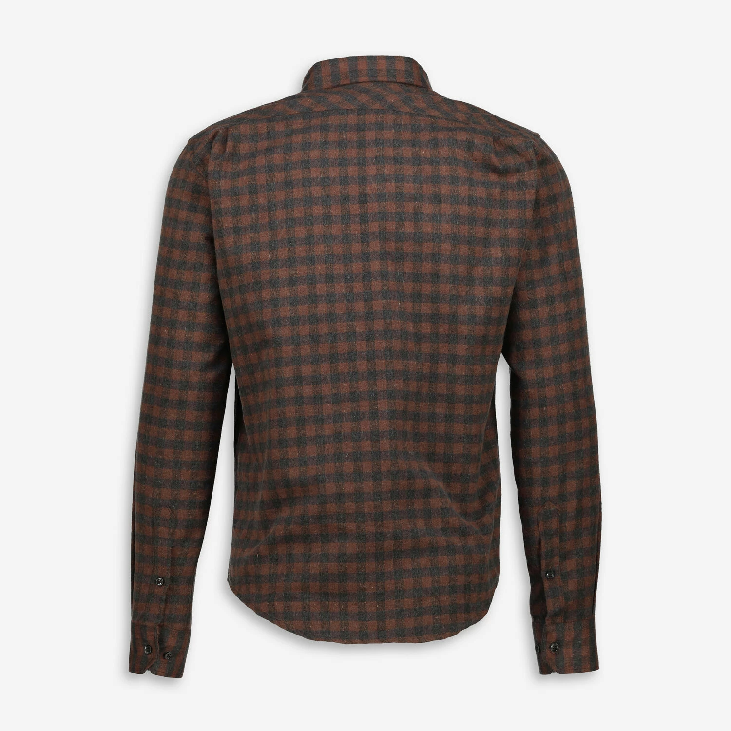 I Navili Milano Grey & Brown Checkered Shirt 2 I Navili Milano Grey & Brown Checkered Shirt - Image 2