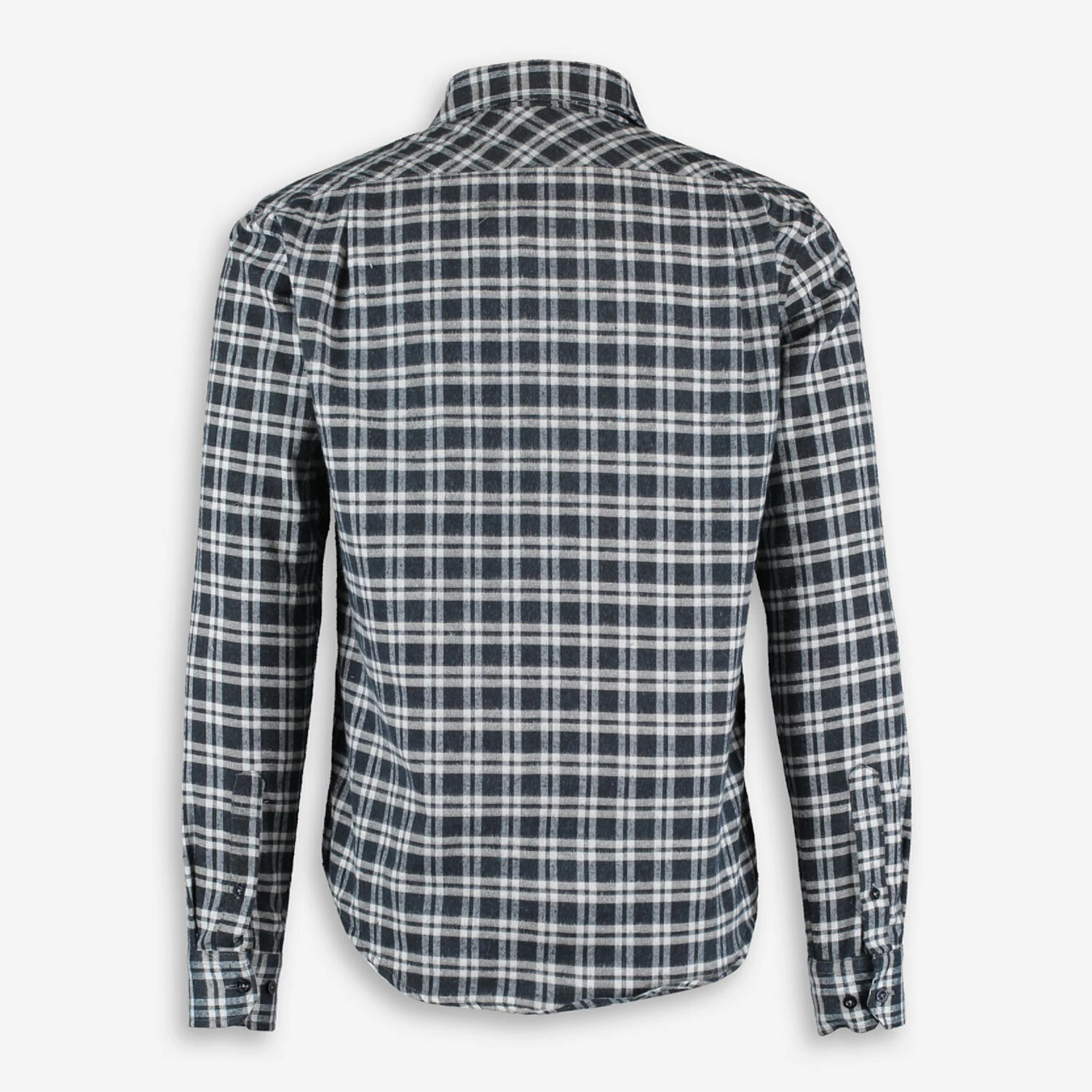 I Navili Milano Blue & White Checkered Flannel Shirt 2 I Navili Milano Blue & White Checkered Flannel Shirt - Image 2